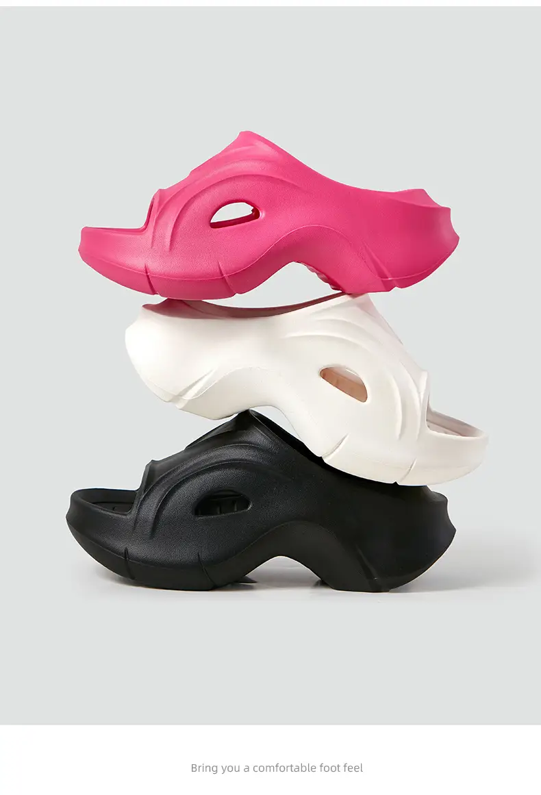 Women's Black Thick Sandals 2023 Summer Outdoor — feature 16