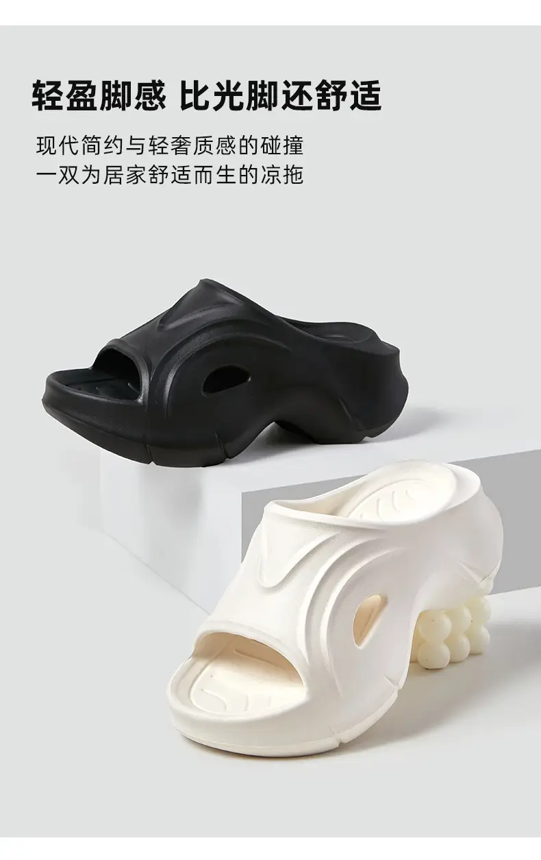 Women's Black Thick Sandals 2023 Summer Outdoor — feature 6