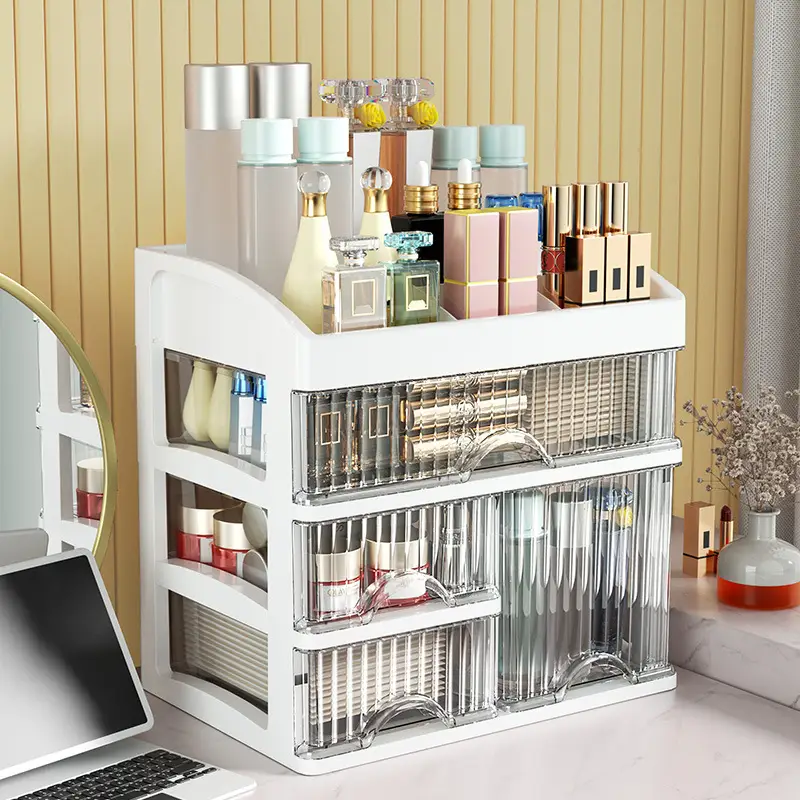 White 4-Tier Makeup & Cosmetics Storage Rack