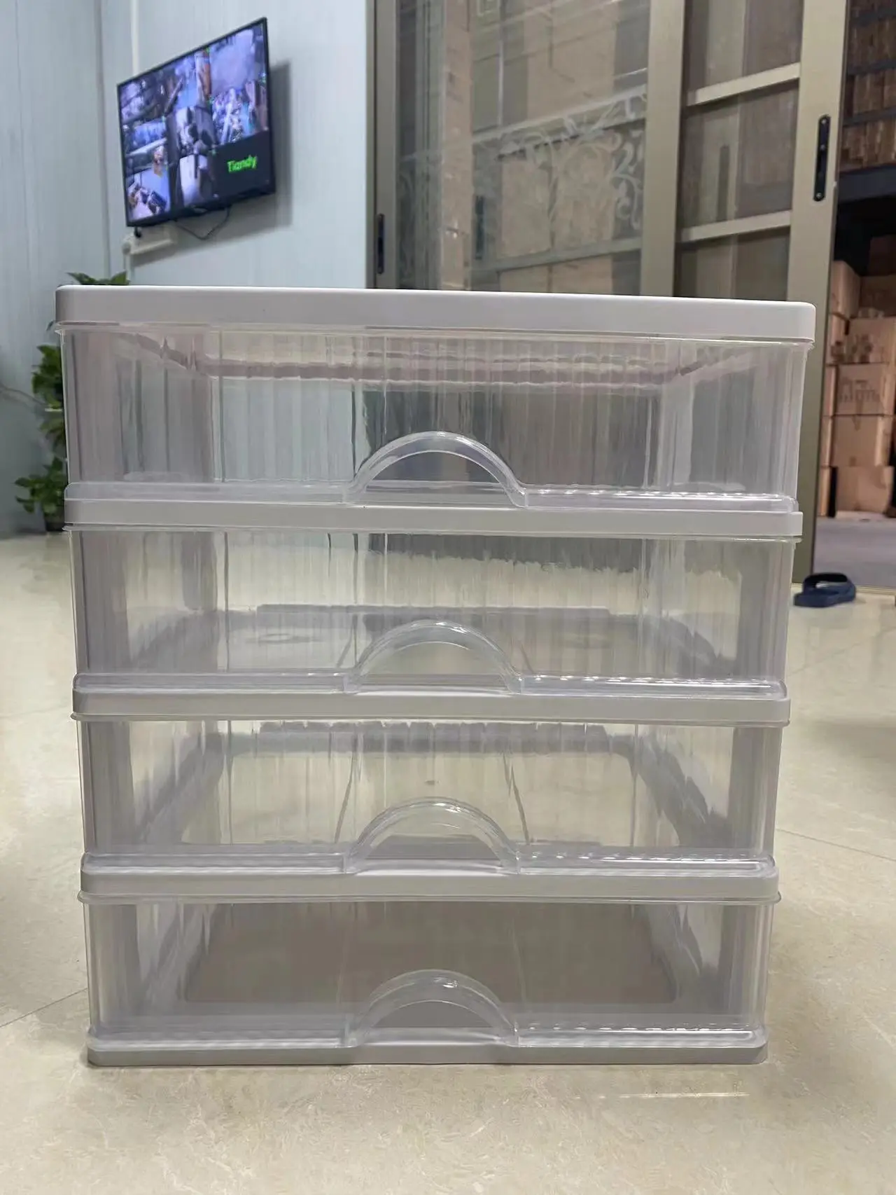 White 4-Tier Makeup & Cosmetics Storage Rack — feature 1