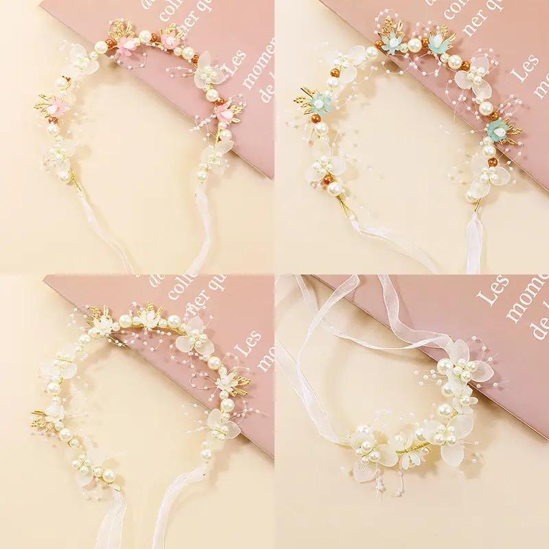 Children's Pearl Flower Hairband for Girls - Image 22