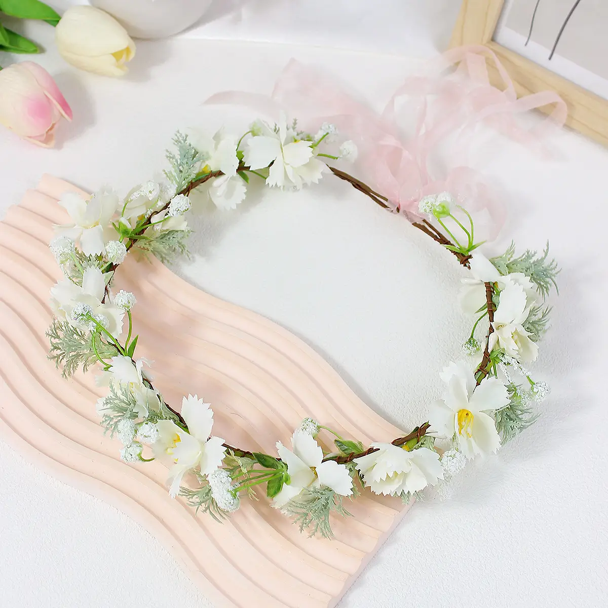 Children's Pearl Flower Hairband for Girls - Image 15
