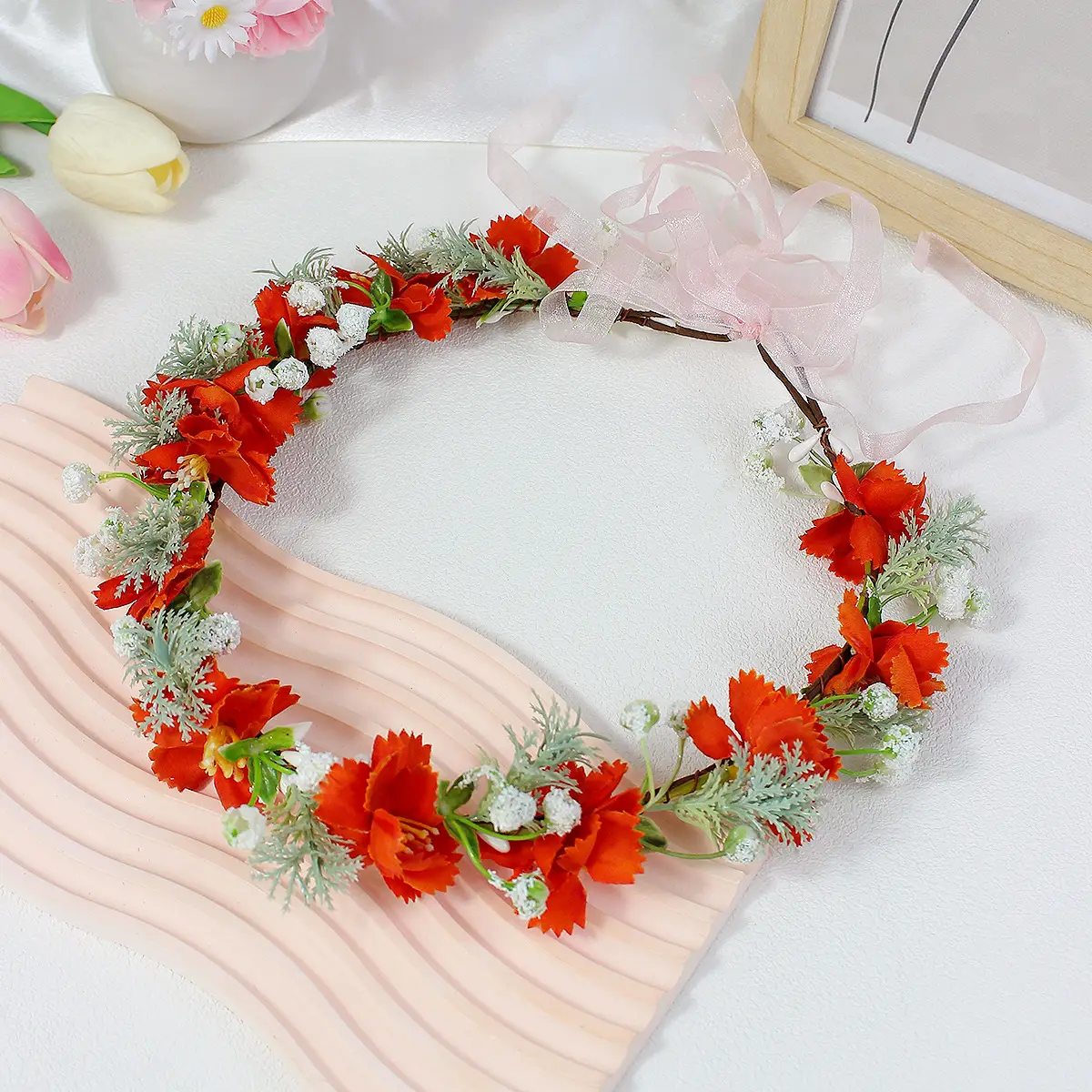 Children's Pearl Flower Hairband for Girls - Image 16