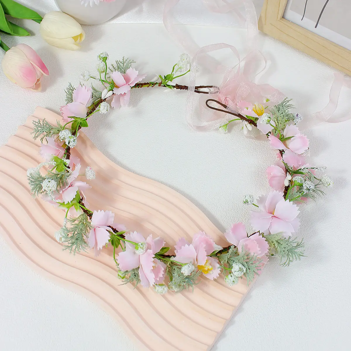 Children's Pearl Flower Hairband for Girls - Image 17