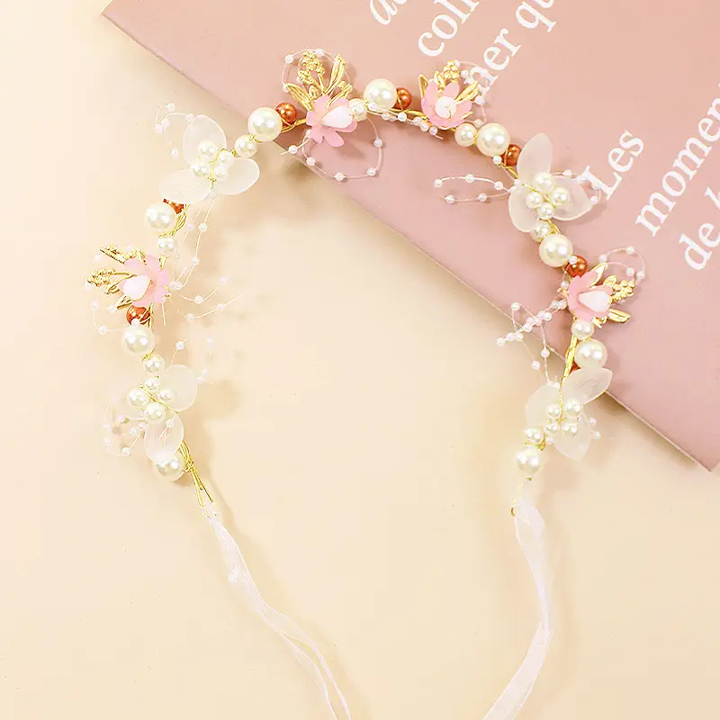 Children's Pearl Flower Hairband for Girls - Image 2