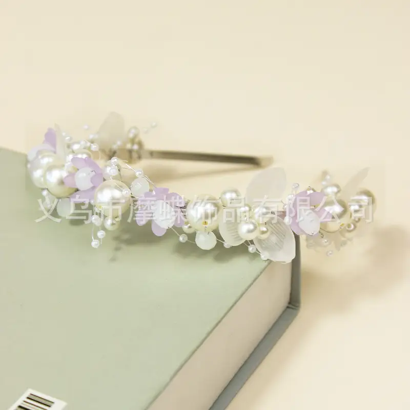 Children's Pearl Flower Hairband for Girls - Image 9