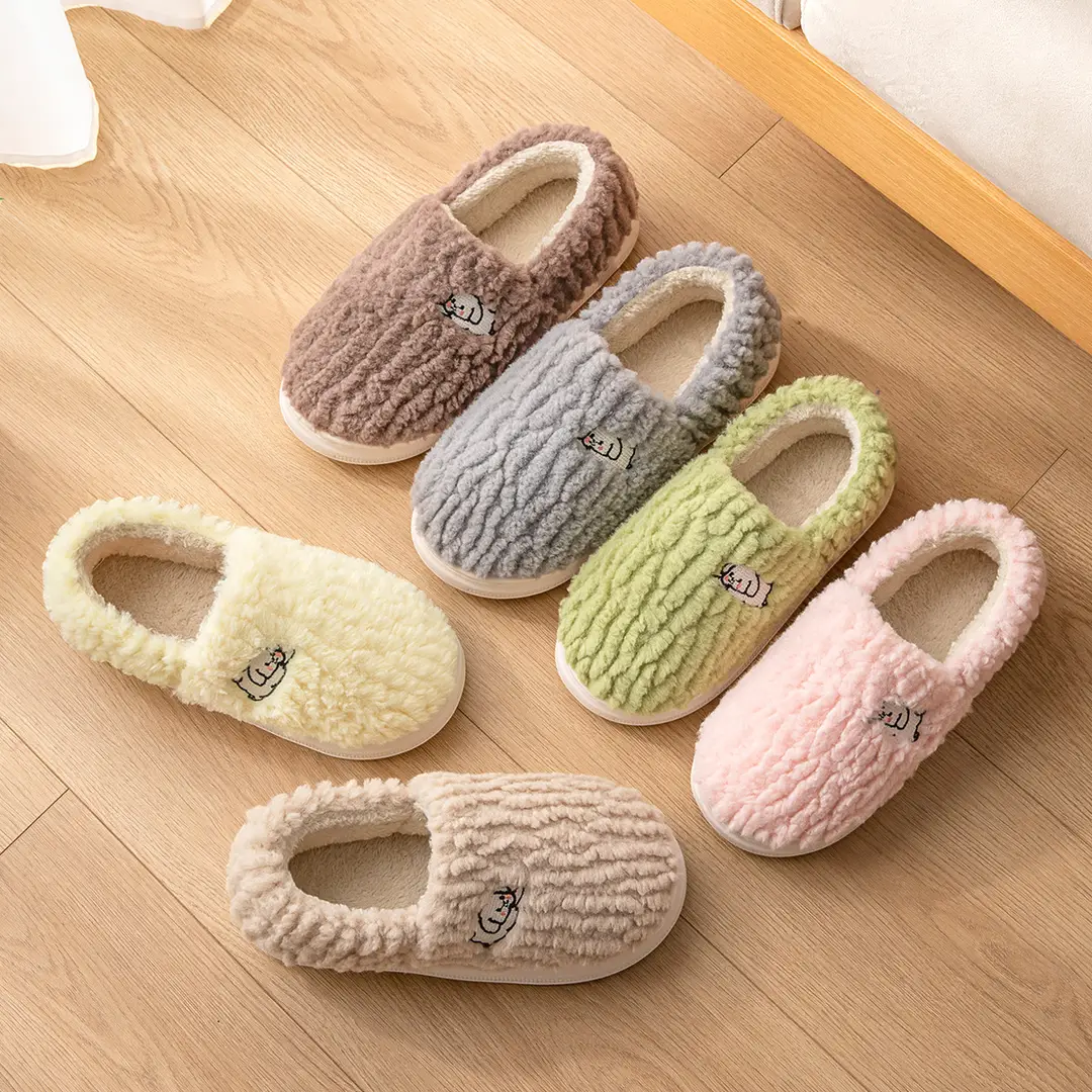 Lidani Cotton Slippers for Women, Winter 2026 New Model, Indoor Home Wear, Closed-Back, Non-Slip, Warm Plush Slippers for Men - Image 8