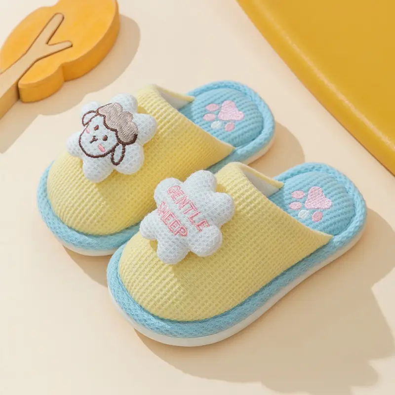 Cute Cotton Slippers, Winter Children's Slippers, Autumn Baby Cotton Slippers, Warm Shoes for Boys, Indoor Non-Slip Women's Home Wholesale