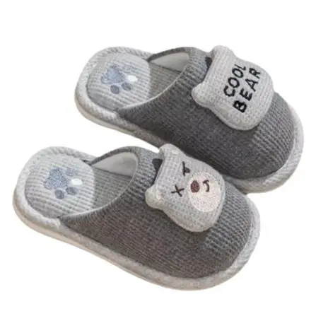 Cute Cotton Slippers, Winter Children's Slippers, Autumn Baby Cotton Slippers, Warm Shoes for Boys, Indoor Non-Slip Women's Home Wholesale