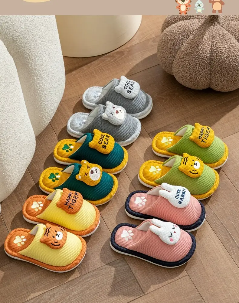 Cute Cotton Slippers, Winter Children's Slippers, Autumn Baby Cotton Slippers, Warm Shoes for Boys, Indoor Non-Slip Women's Home Wholesale — feature 22