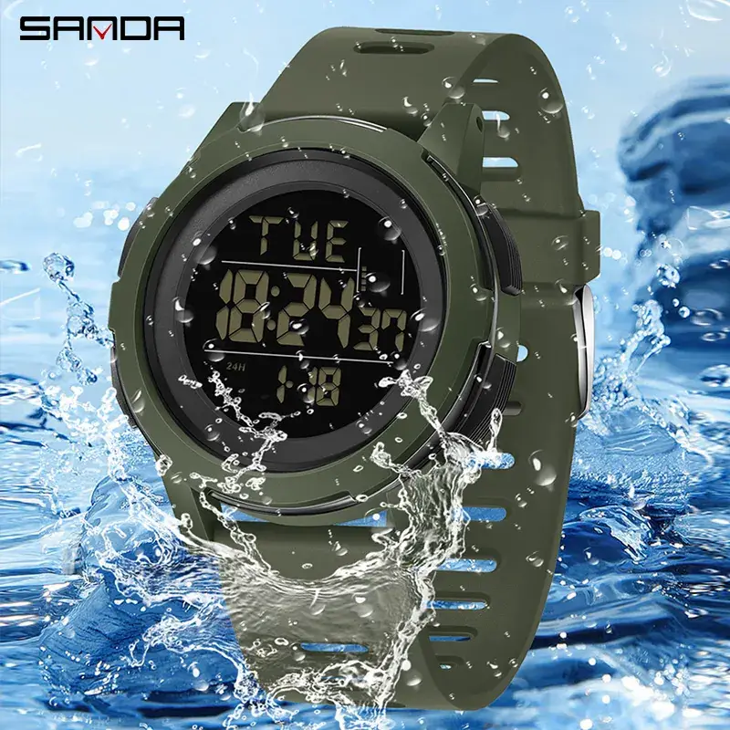 Sanda Red Digital Analog Watch 2031 18 - Image 20
