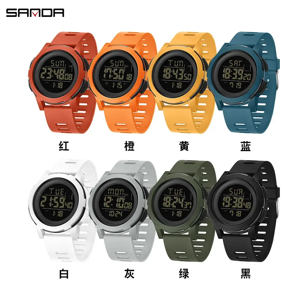 Sanda Red Digital Analog Watch 2031 18 - Image 22