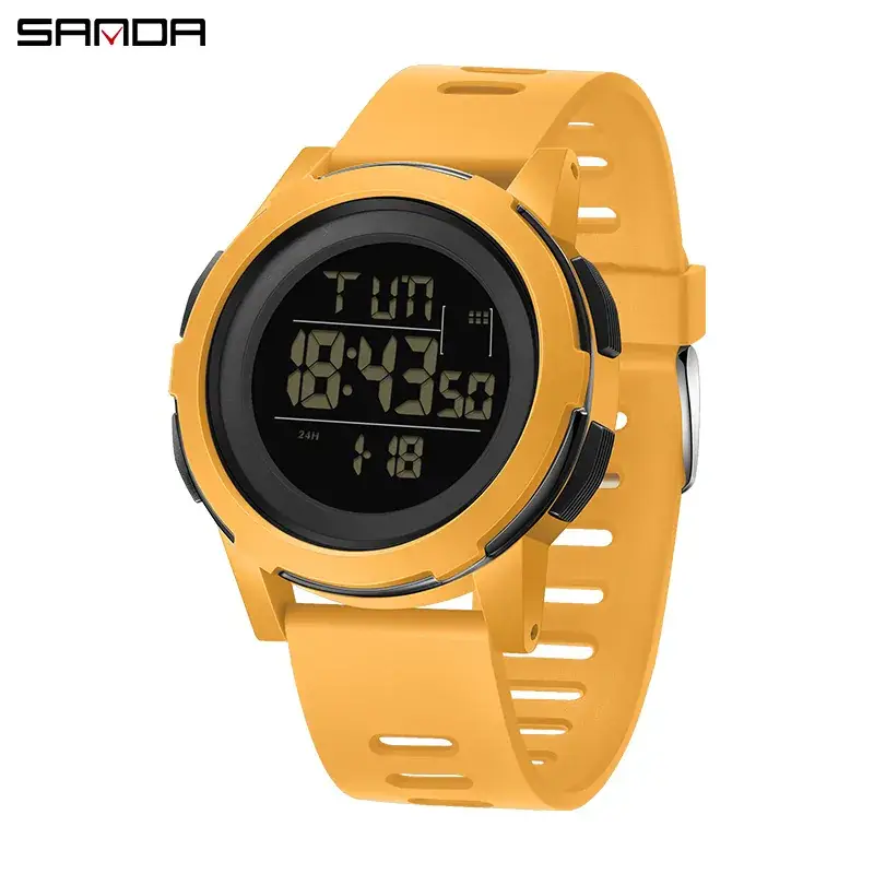 Sanda Red Digital Analog Watch 2031 18 - Image 5