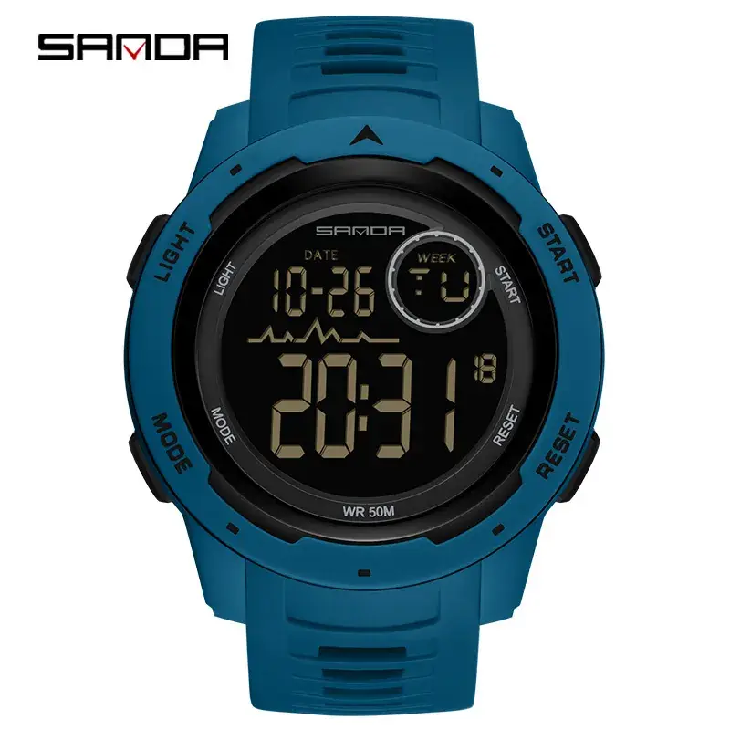 Sanda Red Digital Analog Watch 2031 18 - Image 13