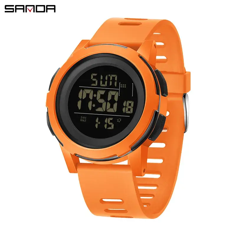 Sanda Red Digital Analog Watch 2031 18 - Image 6