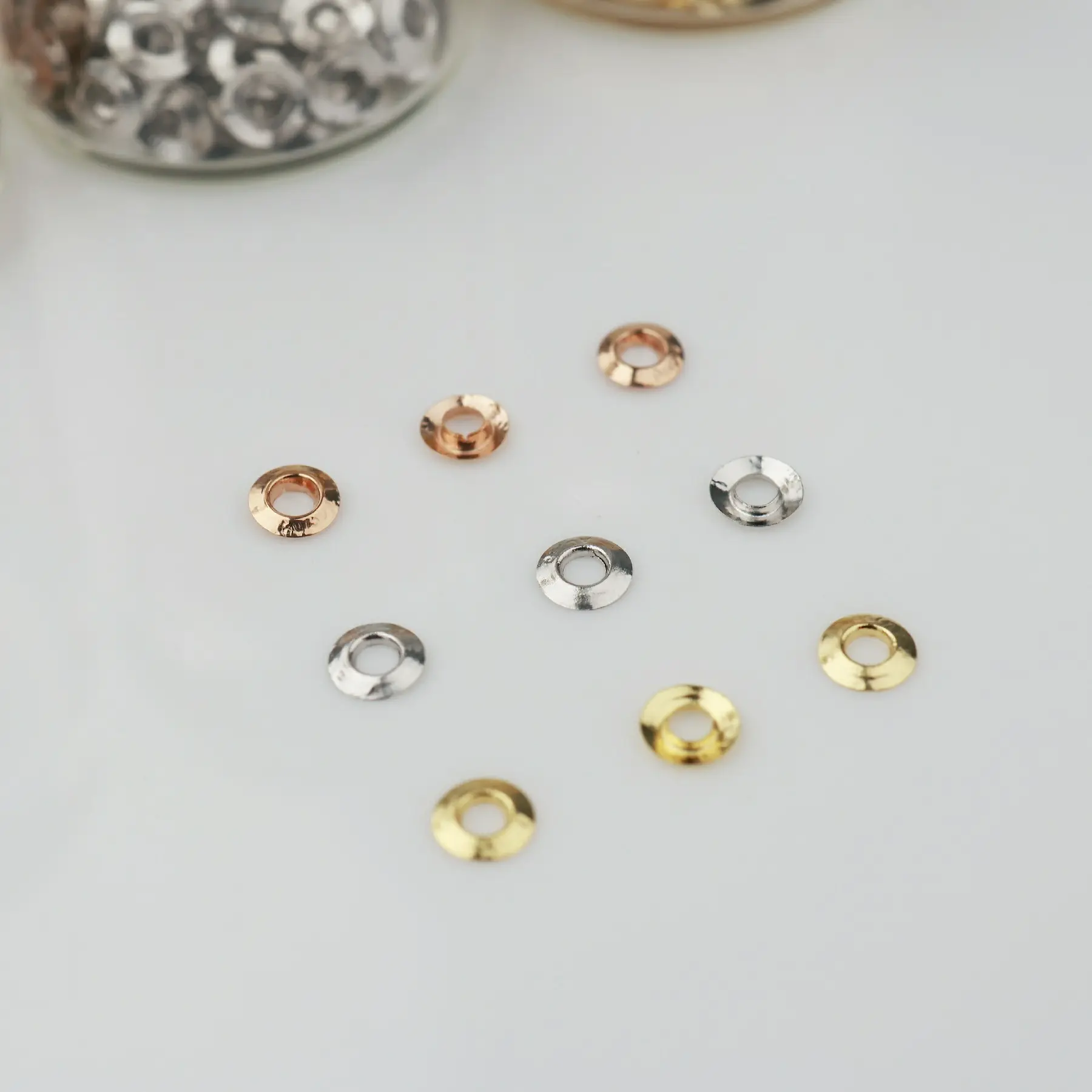 18K Gold Transfer Beads Pearl Pendant Caps - Image 3