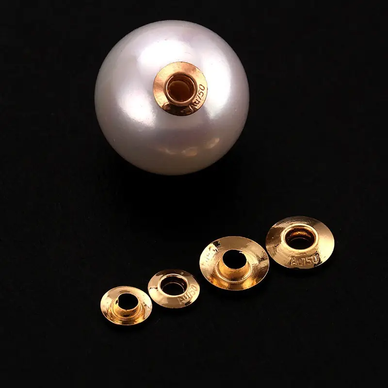 18K Gold Transfer Beads Pearl Pendant Caps — feature 4