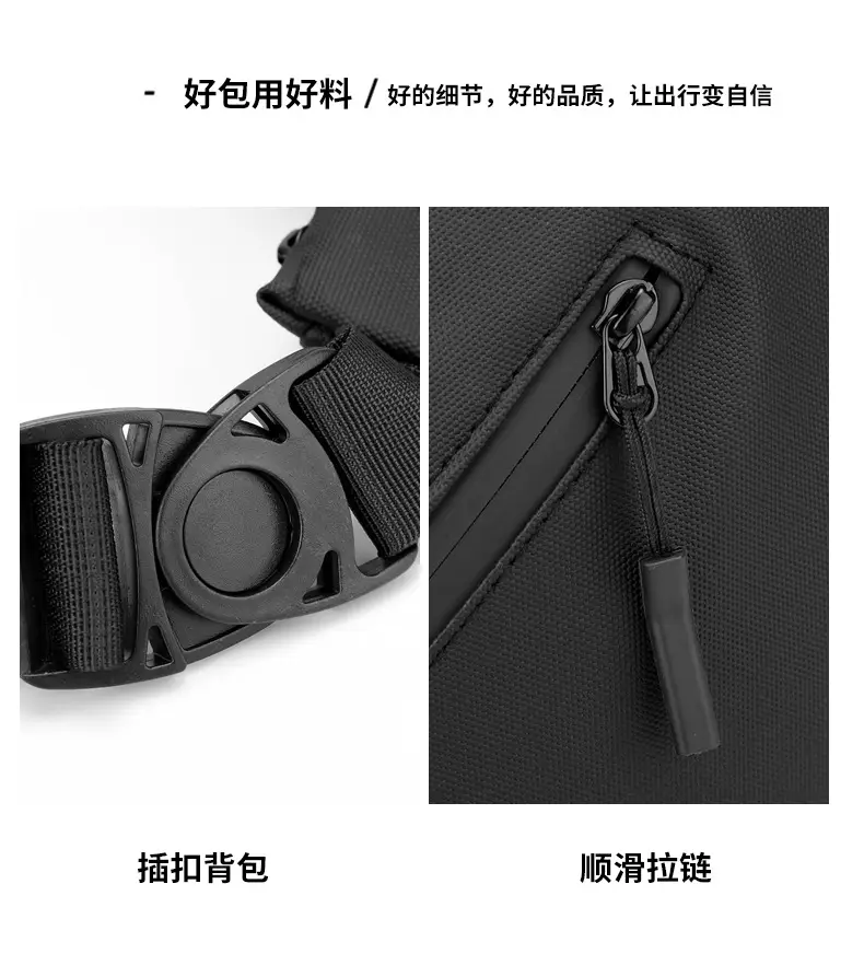 Men's Water-Proof Crossbody Bag Large Capacity Leather Membrane — feature 11