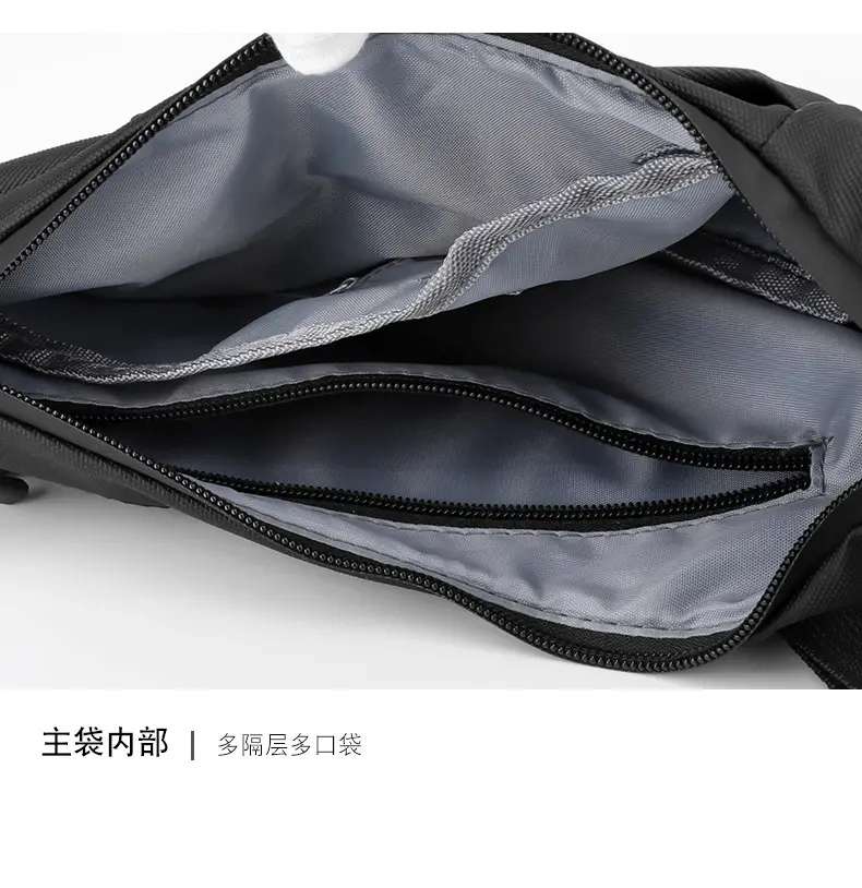 Men's Water-Proof Crossbody Bag Large Capacity Leather Membrane — feature 4