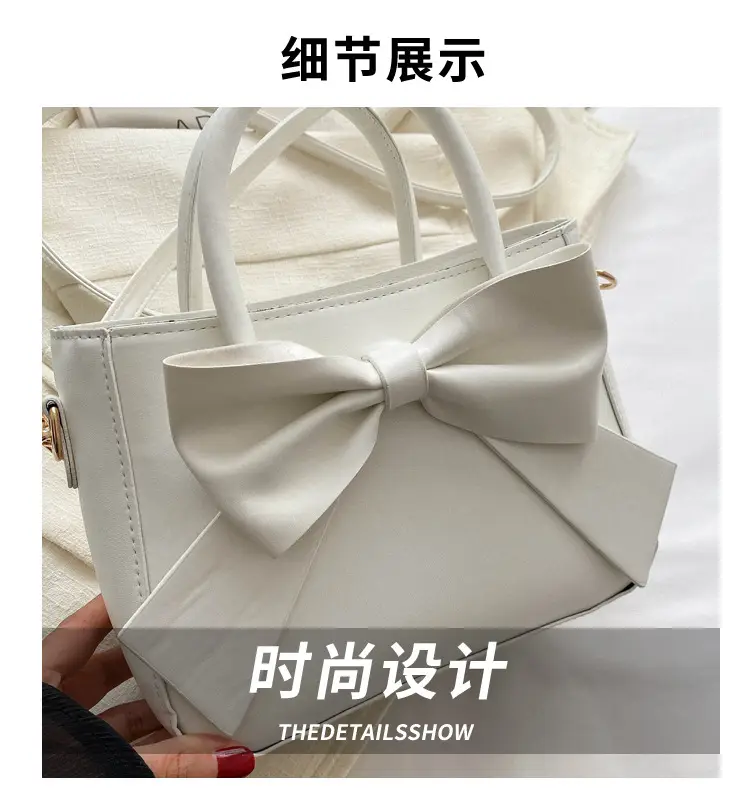 Women's White Bow Shoulder Bag 2024 — feature 2