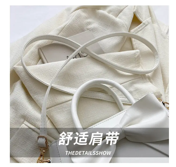Women's White Bow Shoulder Bag 2024 — feature 3