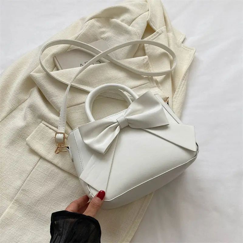 Women's White Bow Shoulder Bag 2024 - Image 2