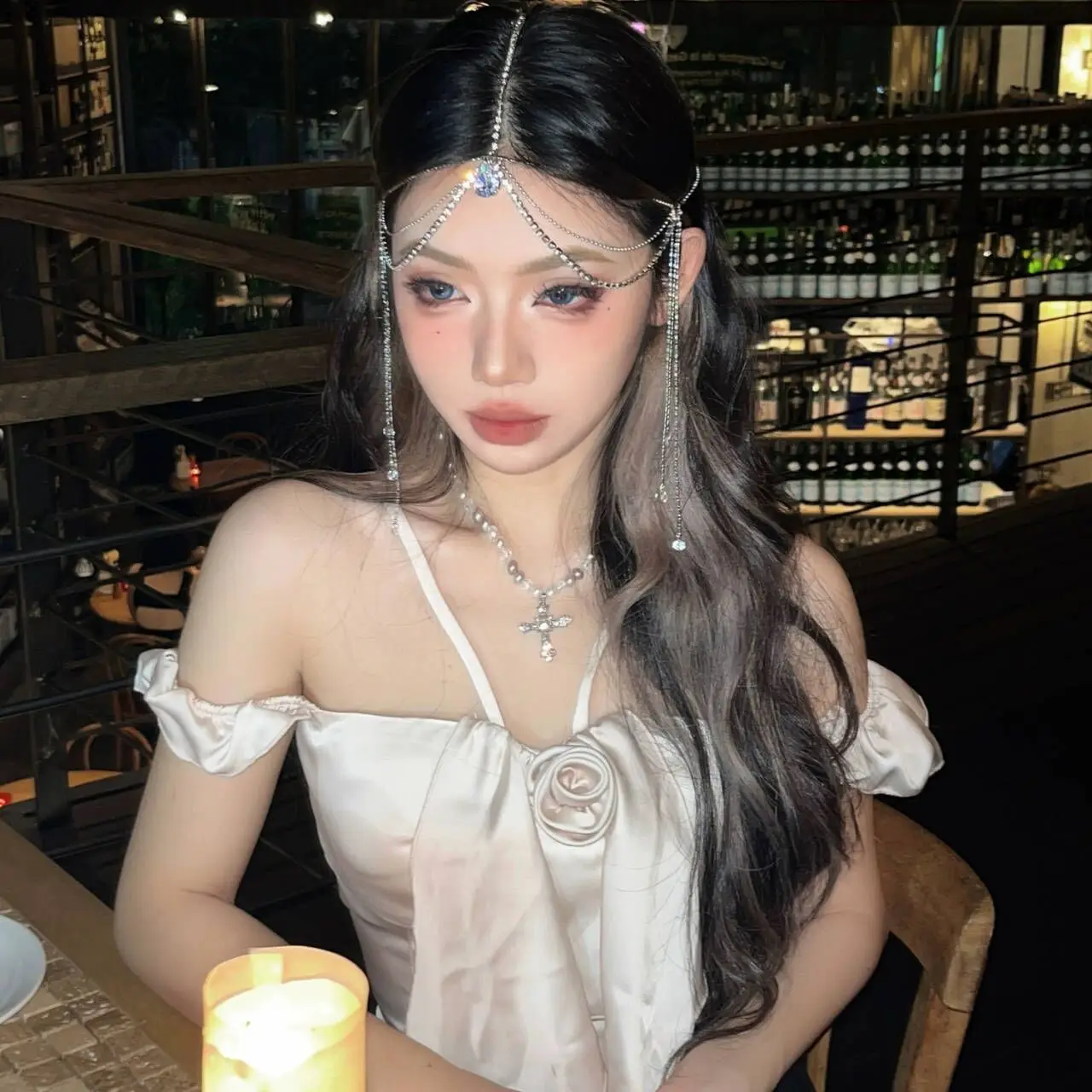 Crystal Eyebrow Pendant & Antique Tassel Headwear Set