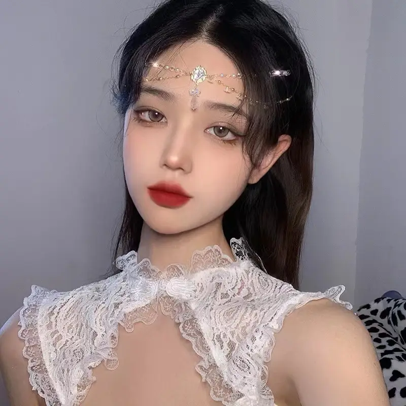 Crystal Eyebrow Pendant & Antique Tassel Headwear Set