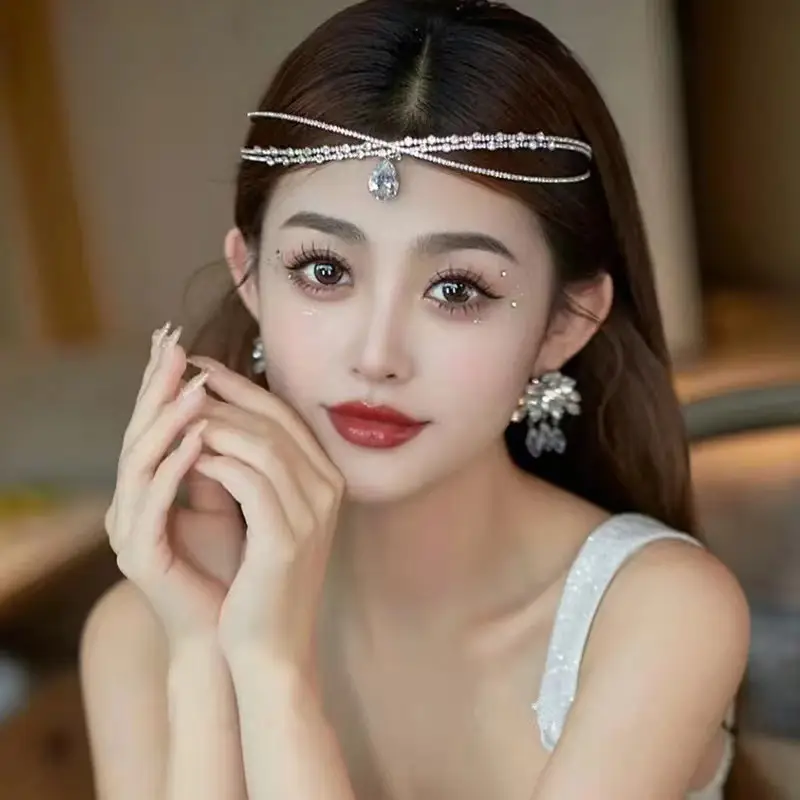 Crystal Eyebrow Pendant & Antique Tassel Headwear Set