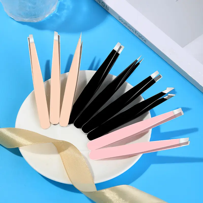 Eyebrow Trimming Clip with Stainless Steel Tweezers