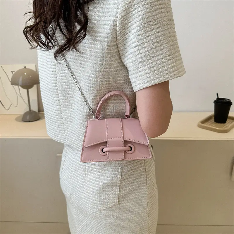 Pink Chain Shoulder Messenger Bag for Women - Image 7