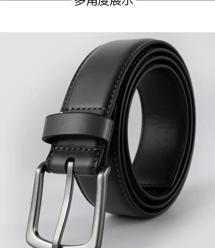 Men's Navy Blue Cross-Border Belt with Silver Buckle - Image 2