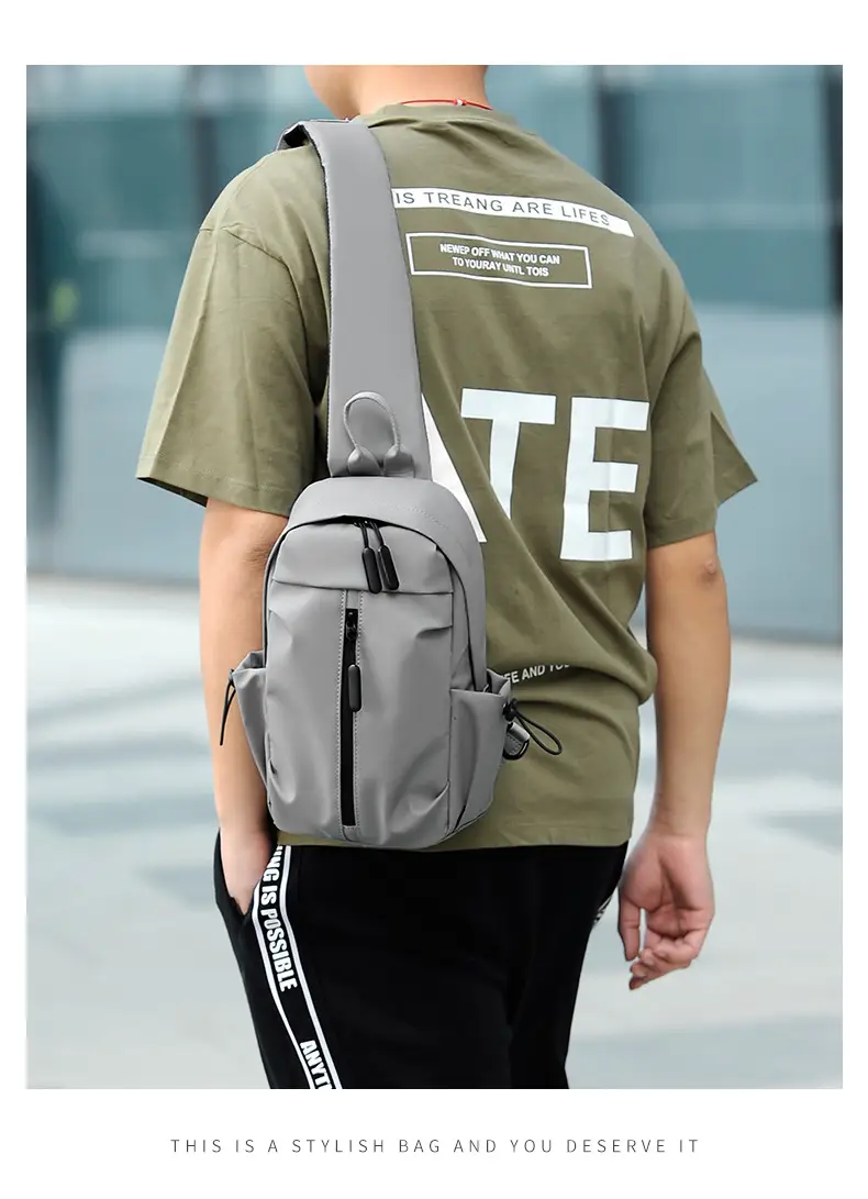 Modern Grey Multi-Functional Shoulder Bag for Men — feature 16