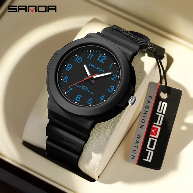 Sanda Fresh Green Quartz Watch for Men Women - Image 10