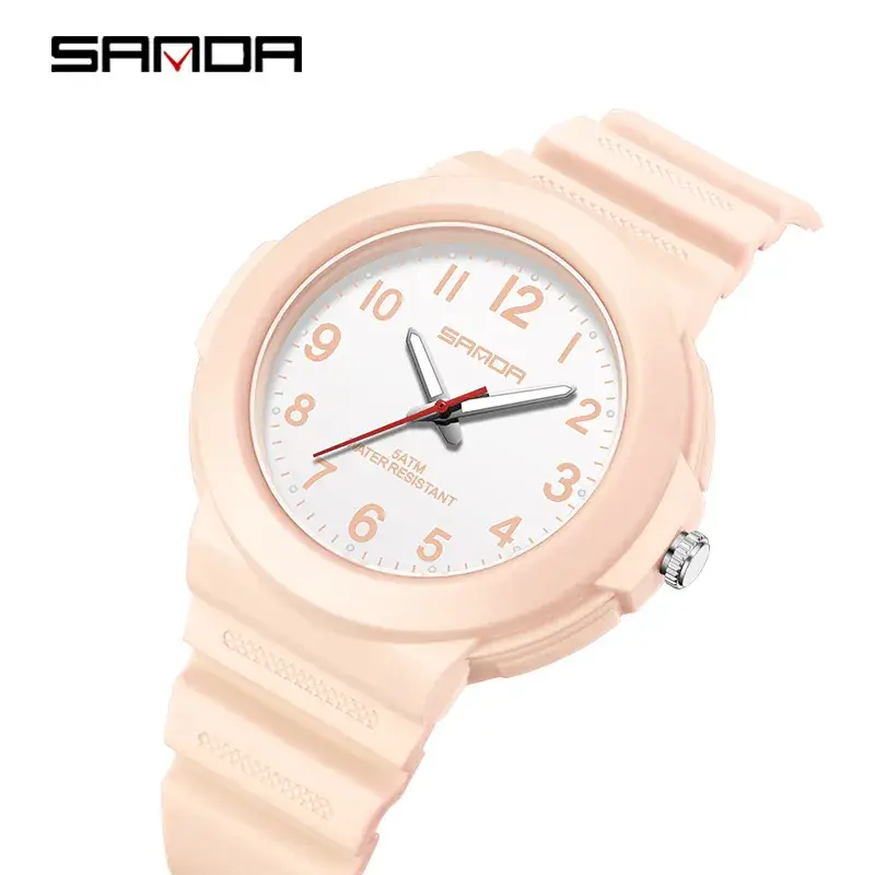 Sanda Fresh Green Quartz Watch for Men Women - Image 13
