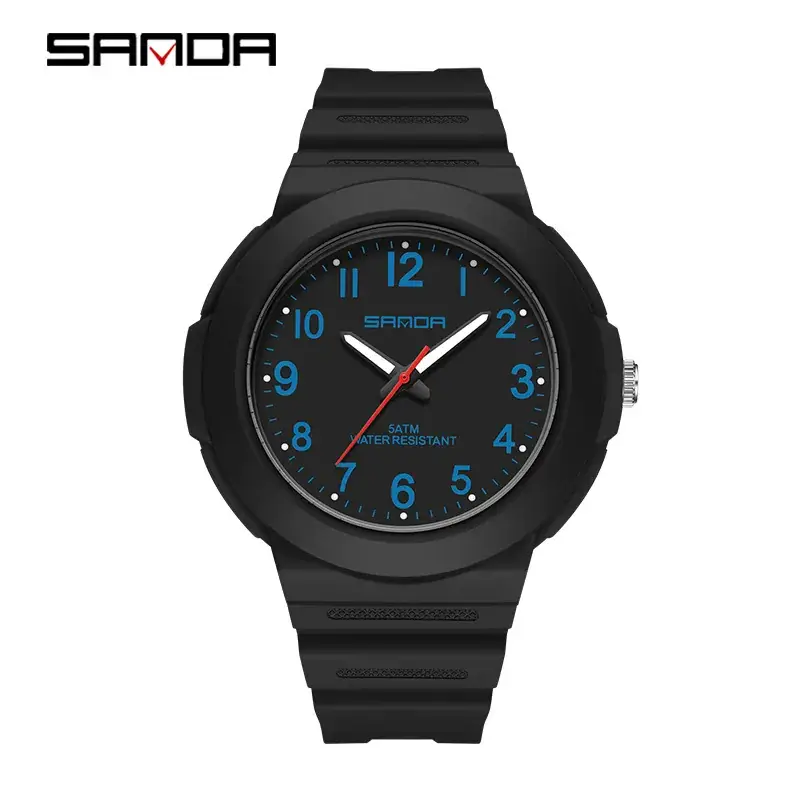Sanda Fresh Green Quartz Watch for Men Women - Image 7
