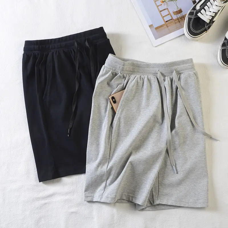 Men Grey Loose Fit Casual Shorts Summer - Image 4