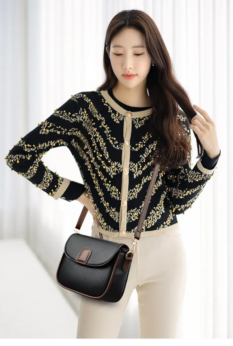Women's Black Crossbody Phone Bag with Shoulder Strap — feature 12
