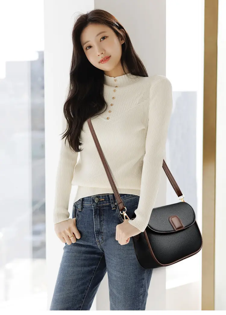 Women's Black Crossbody Phone Bag with Shoulder Strap — feature 13