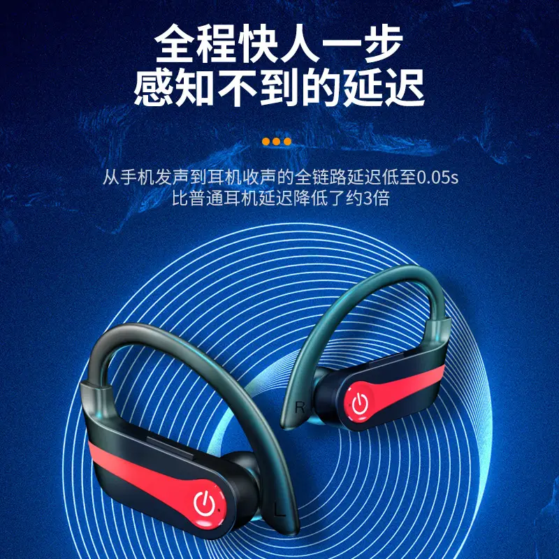 Wireless Bluetooth Earphones with Blue LED & Large Battery - Image 3