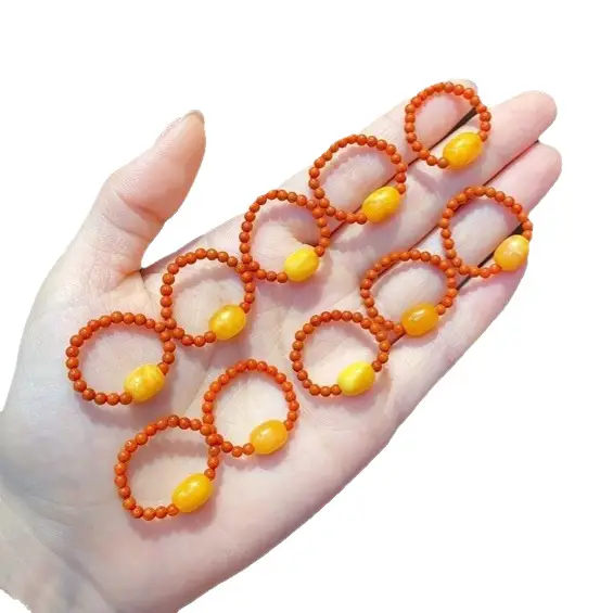Natural Beeswax Jujube Beads Ring with Honey Preservative - Image 5