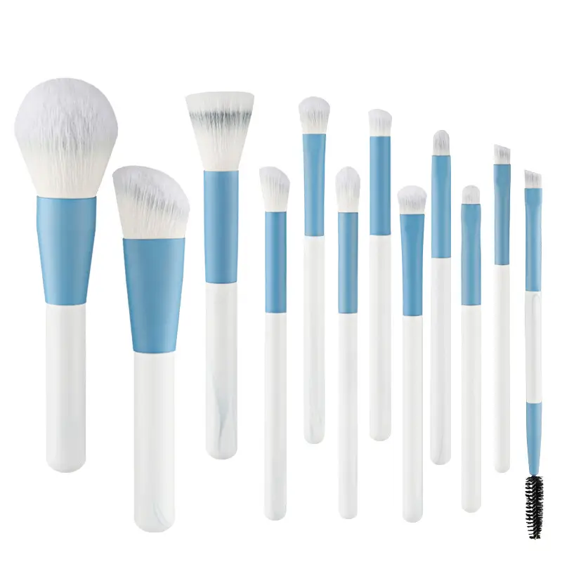 12-piece clear sky makeup brushes set for beginners - Image 8