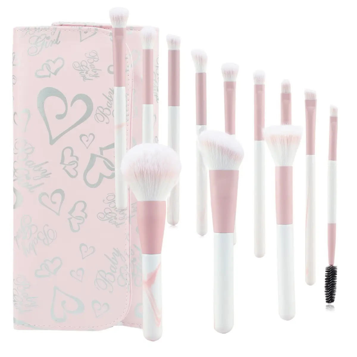 12-piece clear sky makeup brushes set for beginners - Image 11