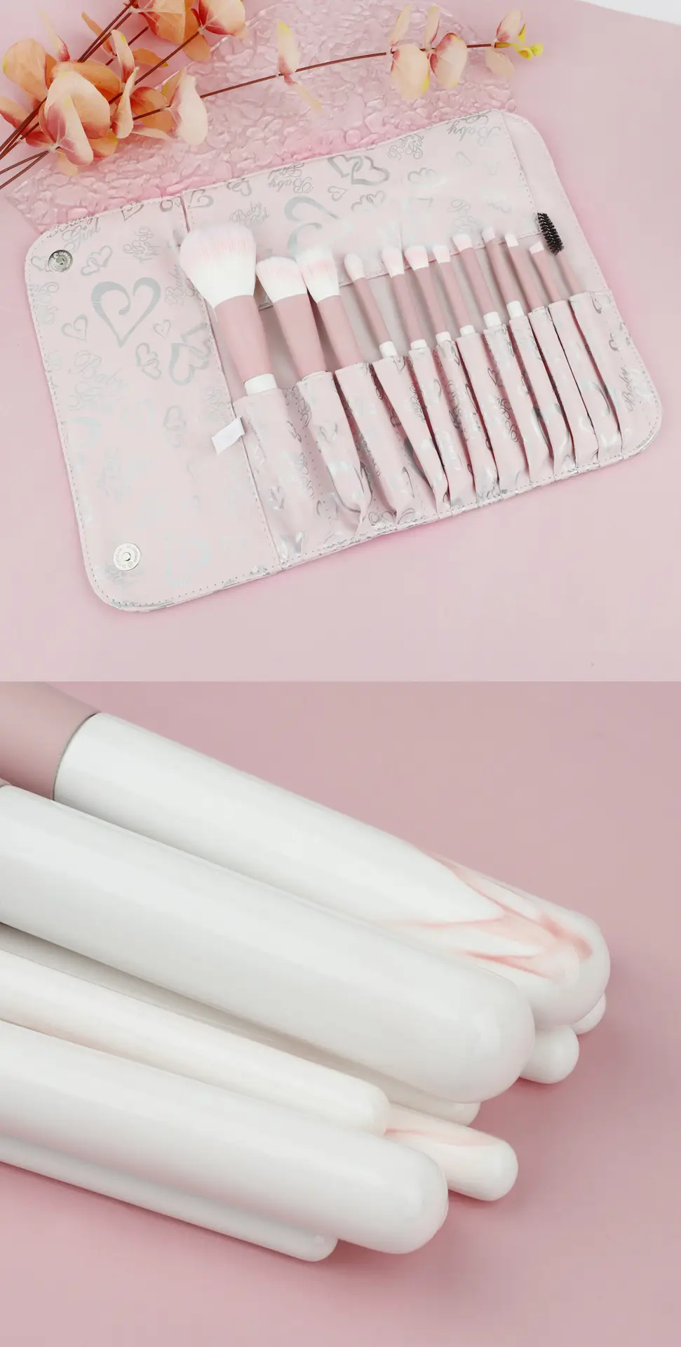 12-piece clear sky makeup brushes set for beginners — feature 3