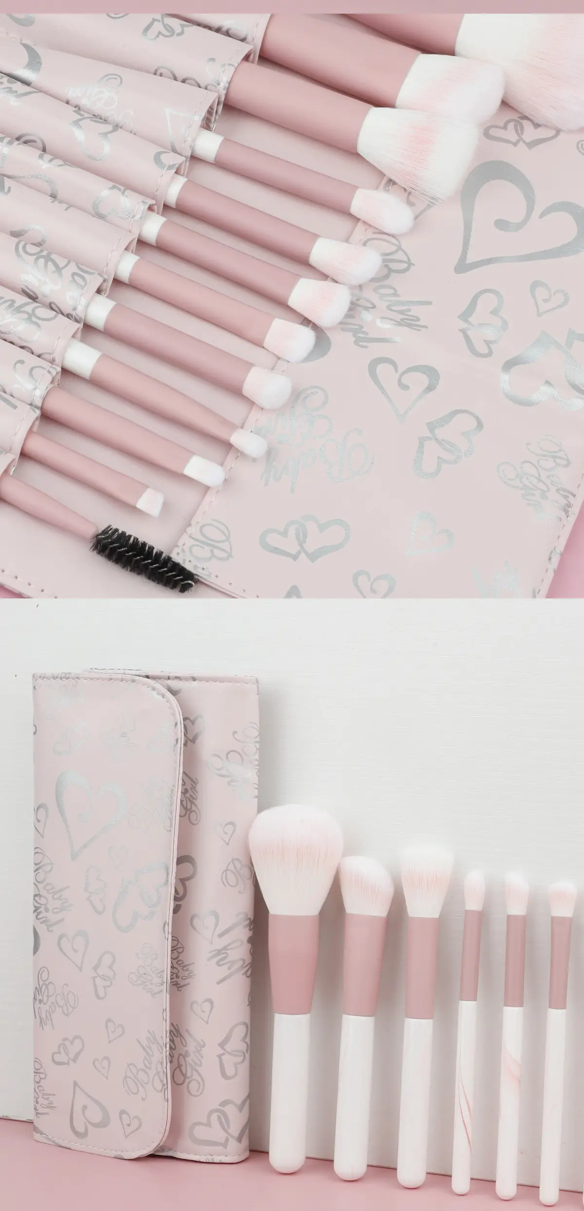 12-piece clear sky makeup brushes set for beginners — feature 4