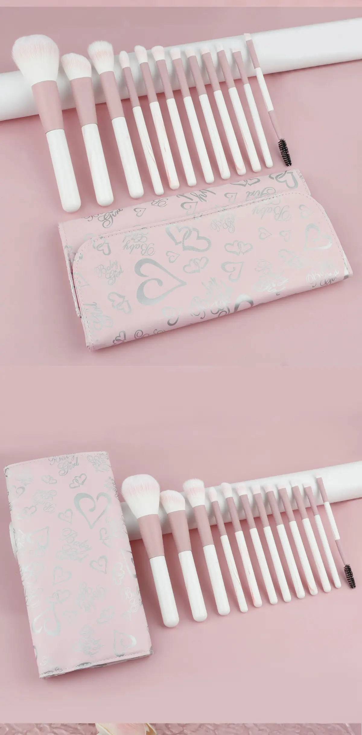 12-piece clear sky makeup brushes set for beginners — feature 5