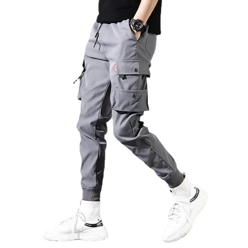 Men's Black Cargo Jogger Pants 2025 Winter Style