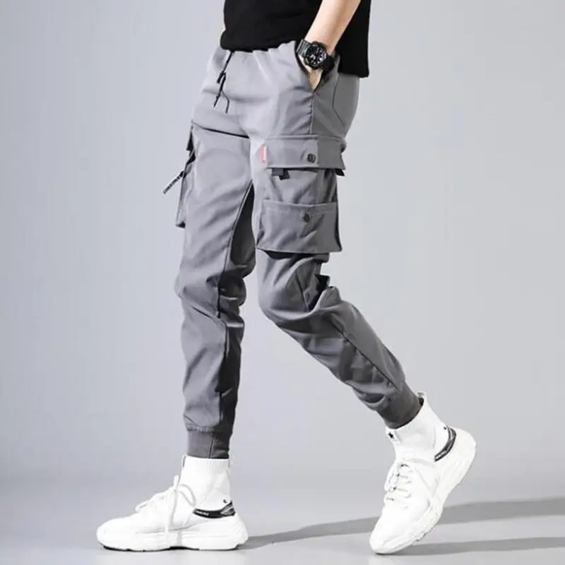 Men's Black Cargo Jogger Pants 2025 Winter Style
