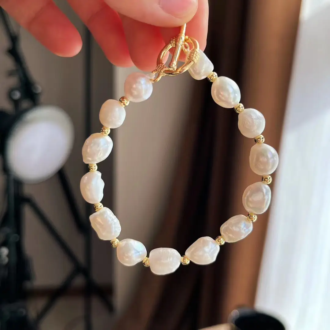 Natural Baroque Pearl Bracelet Necklace Set — feature 6