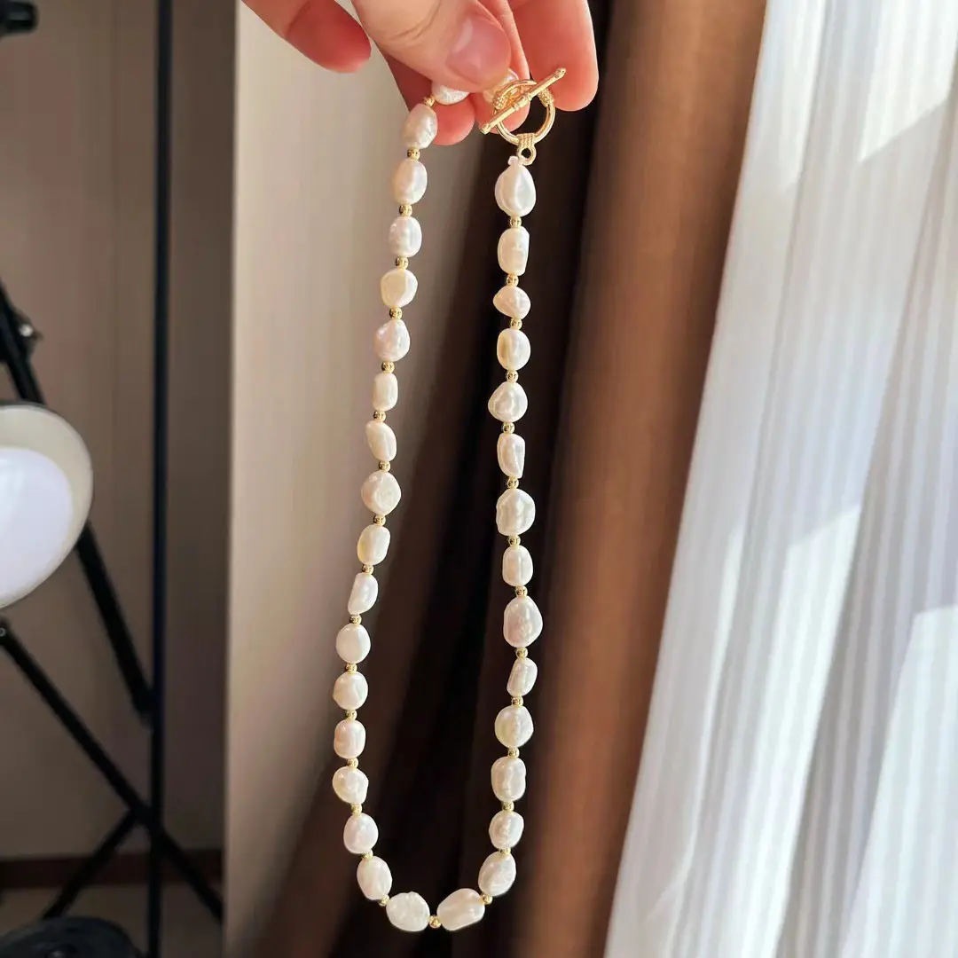 Natural Baroque Pearl Bracelet Necklace Set — feature 7